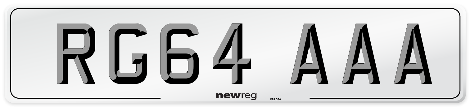 RG64 AAA Number Plate from New Reg